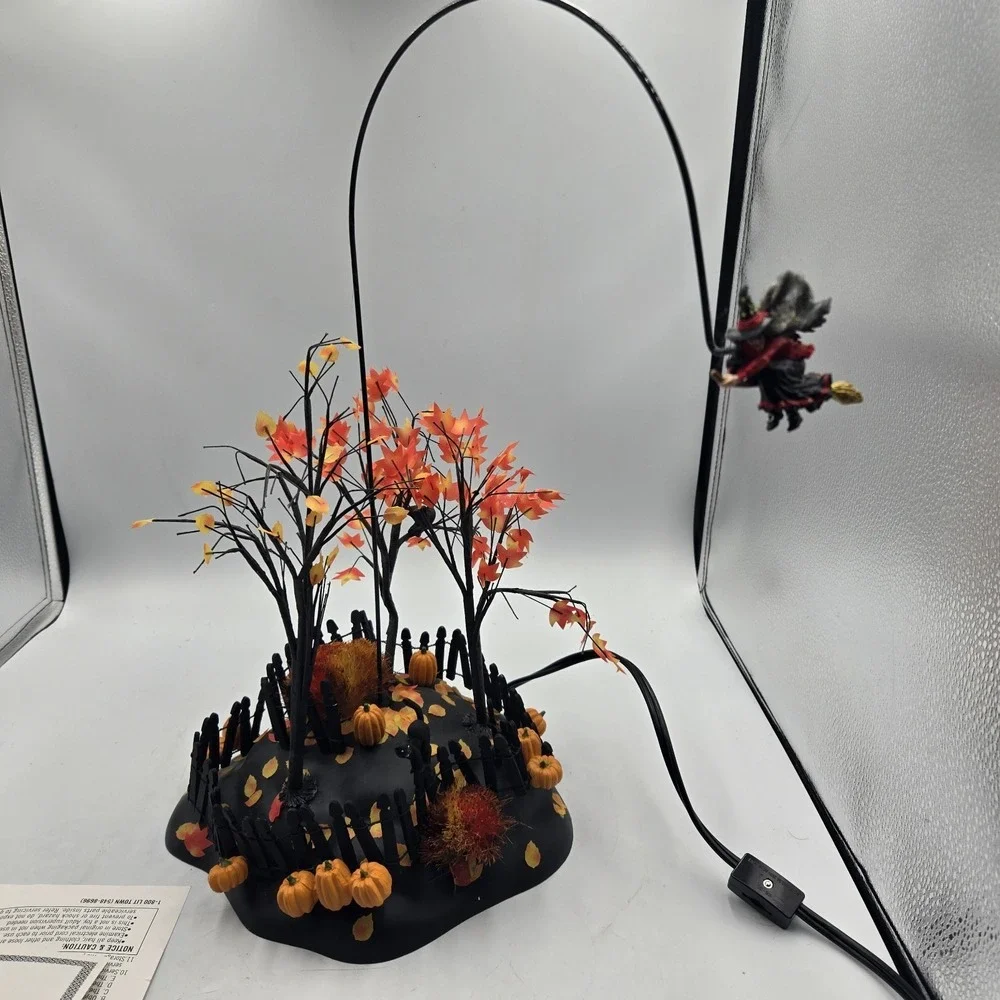 Department 56 Halloween Series Up Up & Away Witch Animated #52711 Display Decor